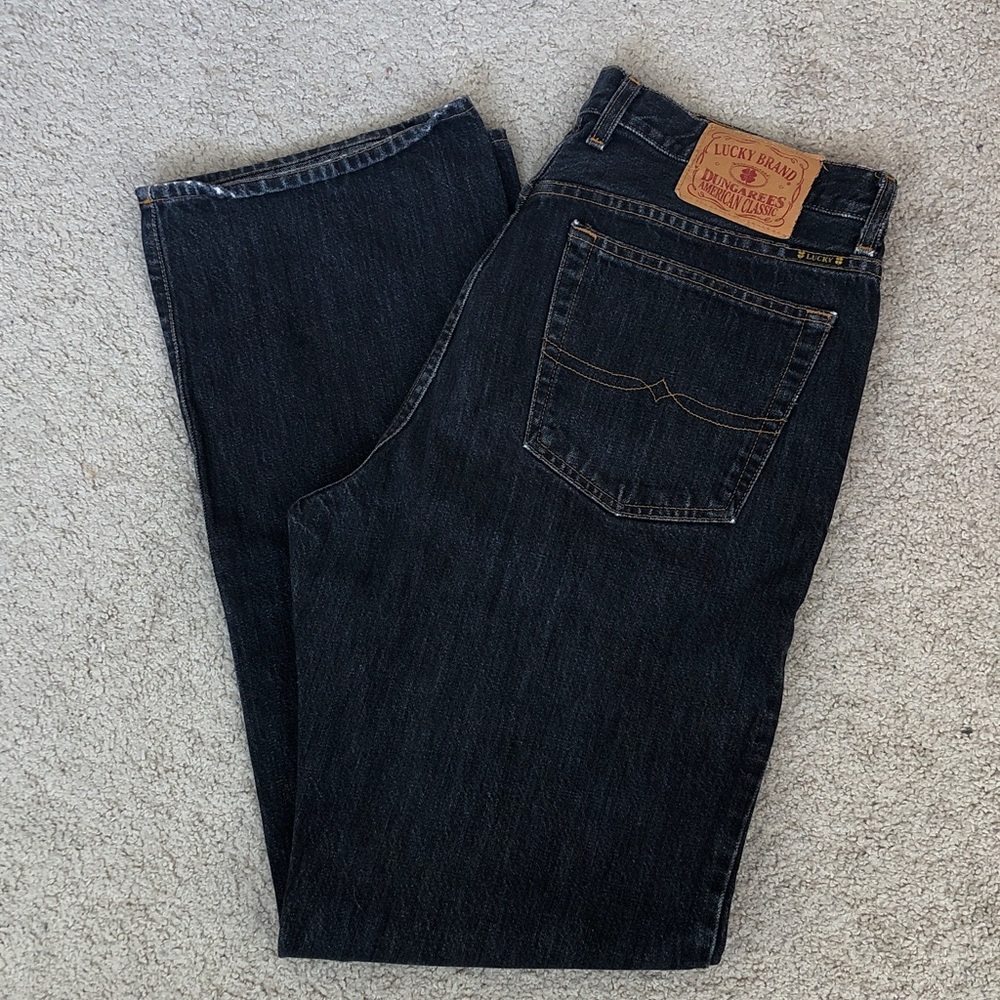 Lucky Brand Men’s Straight Black Denim Jeans